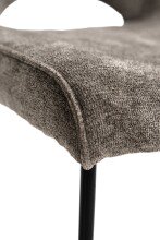 Esszimmerstuhl >Tom< (2er-Set) in Stoff grau / schwarz - 49x83,5x59,5 (BxHxT)