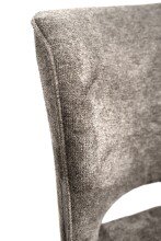 Esszimmerstuhl >Tom< (2er-Set) in Stoff grau / schwarz - 49x83,5x59,5 (BxHxT)