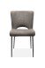 Esszimmerstuhl >Tom< (2er-Set) in Stoff grau / schwarz - 49x83,5x59,5 (BxHxT)