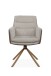 Drehstuhl >Logan< (2er-Set) in Cord beige + Lederoptik braun / Holzoptik
