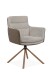 Drehstuhl >Logan< (2er-Set) in Cord beige + Lederoptik braun / Holzoptik
