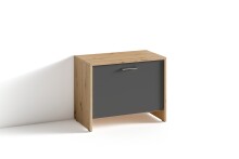 Sitzbank >BEN< in Eiche-Optik/Anthrazit 60 x 48 x 35 cm (BxHxT)