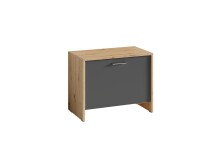 Sitzbank >BEN< in Eiche-Optik/Anthrazit 60 x 48 x 35 cm (BxHxT)