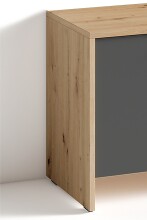 Sitzbank >BEN< in Eiche-Optik/Anthrazit 60 x 48 x 35 cm (BxHxT)