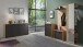 Sitzbank >BEN< in Eiche-Optik/Anthrazit 60 x 48 x 35 cm (BxHxT)