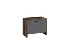 Sitzbank >BEN< in Old-Wood-Optik/Anthrazit 60 x 48 x 35 cm (BxHxT)
