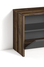 Sitzbank >BEN< in Old-Wood-Optik/Anthrazit 60 x 48 x 35 cm (BxHxT)