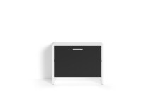 Sitzbank >BEN< in Weiß/Schwarz 60 x 48 x 35 cm (BxHxT)