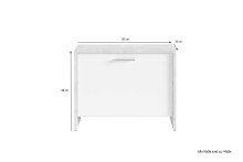 Sitzbank >BEN< in Weiß/Schwarz 60 x 48 x 35 cm (BxHxT)