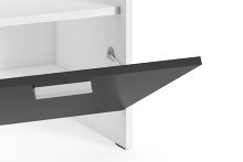 Sitzbank >BEN< in Weiß/Schwarz 60 x 48 x 35 cm (BxHxT)