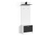 Sitzbank >BEN< in Weiß/Schwarz 60 x 48 x 35 cm (BxHxT)