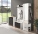 Sitzbank >BEN< in Weiß/Schwarz 60 x 48 x 35 cm (BxHxT)