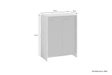 Schuhkommode >BEN< in Eiche-Optik/Anthrazit 63 x 83 x 35 cm (BxHxT)