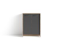 Schuhkommode >BEN< in Eiche-Optik/Anthrazit 63 x 83 x 35 cm (BxHxT)