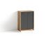 Schuhkommode >BEN< in Eiche-Optik/Anthrazit 63 x 83 x 35 cm (BxHxT)