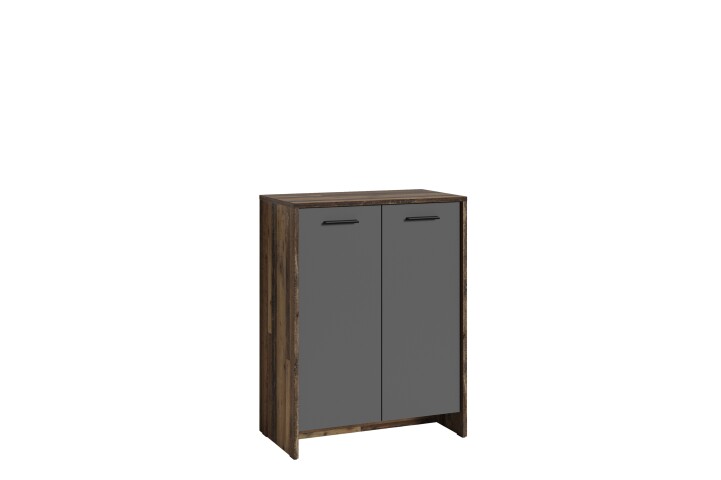 Schuhkommode >BEN< in Old-Wood-Optik/Anthrazit 63 x 83 x 35 cm (BxHxT)