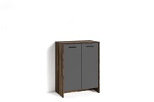 Schuhkommode >BEN< in Old-Wood-Optik/Anthrazit 63 x 83 x 35 cm (BxHxT)