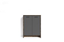 Schuhkommode >BEN< in Old-Wood-Optik/Anthrazit 63 x 83 x 35 cm (BxHxT)