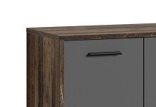 Schuhkommode >BEN< in Old-Wood-Optik/Anthrazit 63 x 83 x 35 cm (BxHxT)