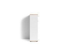 Schuhkommode >JAKOB< in Weiß/Eiche-Optik 60 x 102 x 30 cm (BxHxT)