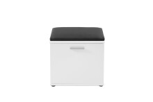 Sitzbank >JAKOB< in Weiß/Schwarz 48,5 H 49 x 30 cm (BxHxT)