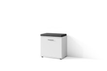 Sitzbank >JAKOB< in Weiß/Schwarz 48,5 H 49 x 30 cm (BxHxT)
