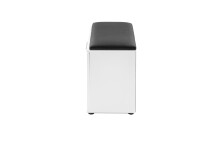 Sitzbank >JAKOB< in Weiß/Schwarz 48,5 H 49 x 30 cm (BxHxT)