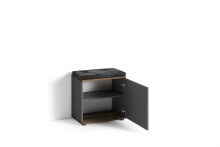 Sitzbank >JAKOB< in Anthrazit/Old-Wood-Optik 48,5 H 49 x 30 cm (BxHxT)