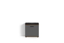 Sitzbank >JAKOB< in Anthrazit/Old-Wood-Optik 48,5 H 49 x 30 cm (BxHxT)