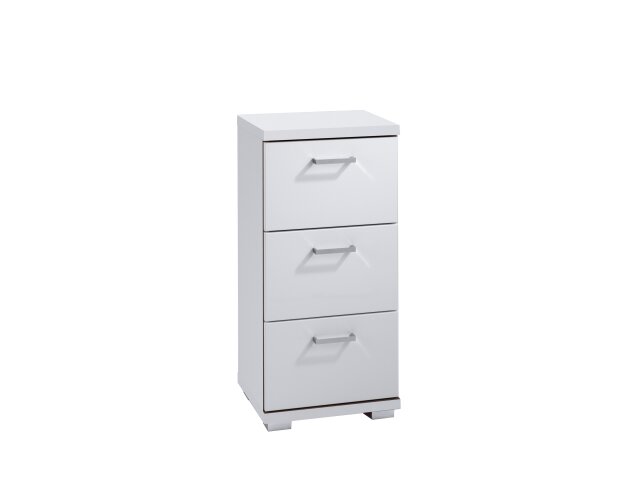 Seitenschrank >NEBRASKA< in Weiß 35,5 x 74 x 31,5 cm (BxHxT)