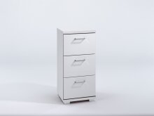 Seitenschrank >NEBRASKA< in Weiß 35,5 x 74 x 31,5 cm (BxHxT)