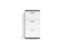 Seitenschrank >NEBRASKA< in Anthrazit/Weiß 35,5 x 74 x 31,5 cm (BxHxT)