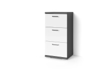 Seitenschrank >NEBRASKA< in Anthrazit/Weiß 35,5 x 74 x 31,5 cm (BxHxT)