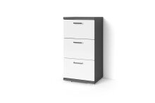 Seitenschrank >NEBRASKA< in Anthrazit/Weiß 35,5 x 74 x 31,5 cm (BxHxT)