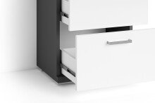 Seitenschrank >NEBRASKA< in Anthrazit/Weiß 35,5 x 74 x 31,5 cm (BxHxT)