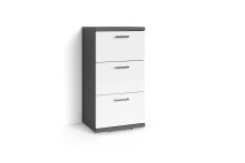 Seitenschrank >NEBRASKA< in Anthrazit/Weiß...
