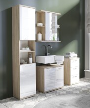 Spiegelschrank >NEBRASKA< in Eiche-Optik 60 x 70 x 25 cm (BxHxT)