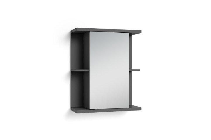 Spiegelschrank >NEBRASKA< in Anthrazit 60 x 70 x 25 cm (BxHxT)