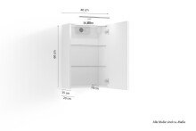 Spiegelschrank >SPREE< in weiß 40 x 60 x 20 cm (BxHxT)