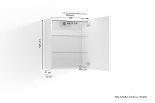 Spiegelschrank >SPREE< in weiß 50 x 60 x 20 cm (BxHxT)