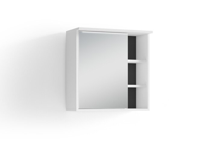 Spiegelschrank >WELLNESS< in Weiß 60 x 61 x 28 cm (BxHxT)
