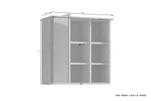 Spiegelschrank >WELLNESS< in Weiß 60 x 61 x 28 cm (BxHxT)