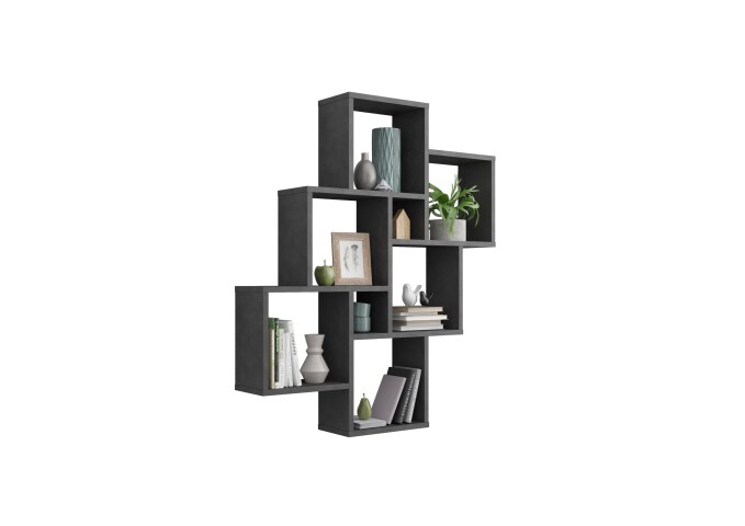 Wandregal >LAURIO 2< in Matera - 81,2x94,3x15,7cm (BxHxT)