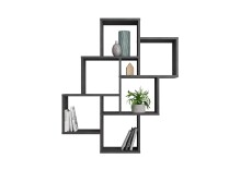 Wandregal >LAURIO 2< in Matera - 81,2x94,3x15,7cm (BxHxT)