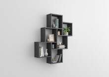 Wandregal >LAURIO 2< in Matera - 81,2x94,3x15,7cm (BxHxT)
