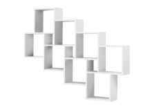 Wandregal >LAURIO 3< in Brillantweiß - 94,5x120,8x15,7cm (BxHxT)