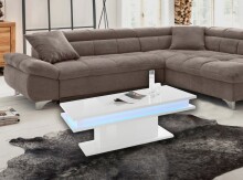 Couchtisch >Molfetta< in Weiß Hochglanz - 100x42x55cm (BxHxT)