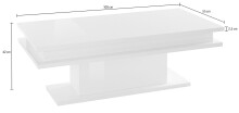 Couchtisch >Molfetta< in Weiß Hochglanz - 100x42x55cm (BxHxT)