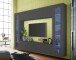 Vitrine >Benevent< in Anthrazit matt - 40x180x30cm (BxHxT)