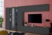 Klapphängeschrank >Benevent< in Anthrazit matt - 180x40x30cm (BxHxT)